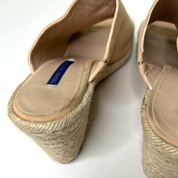 Stuart Weitzman Marabella Platform Espadrille Wedges Tan Size 9 - Picture 9 of 15